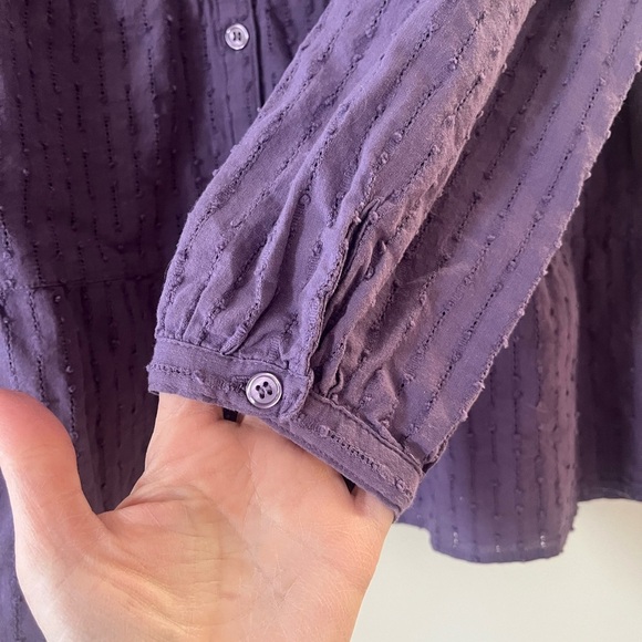 Christopher & Banks Lavender Button Down Blouse Women’s Size XL - Picture 5 of 13